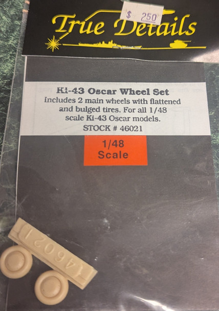 RESALE SHOP - True Details 1/48 Main Wheels Flattened/Bulged Tires Ki-43 Oscar Wheel Set