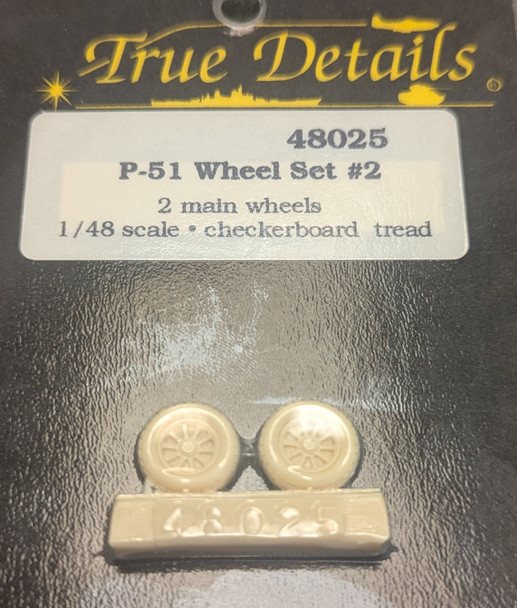 RESALE SHOP - True Details 1/48 2 main wheel P51 Wheel Set 2