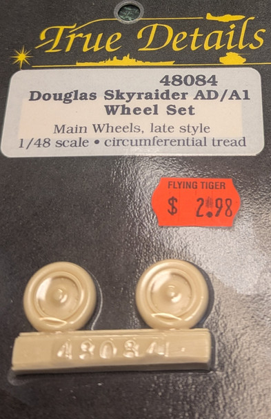 RESALE SHOP - True Details 1/48 Main Wheel Lte Style Douglas Skyraider Ad/a1 Wheel Set