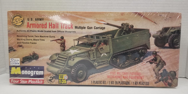 RESALE SHOP - Monogram 1/35 U.S Army Armored Half Track Multiple Gun Carriage 85-0034