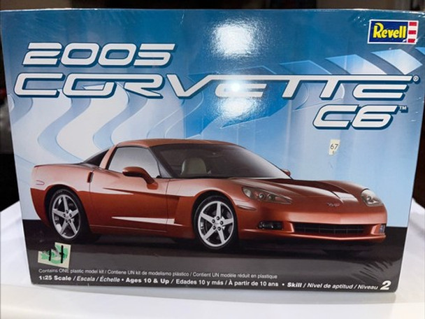 RESALE SHOP - Revell 2005 Corvette C6 ,1/25 Scale Plastic Model Kit, No. 85-2840