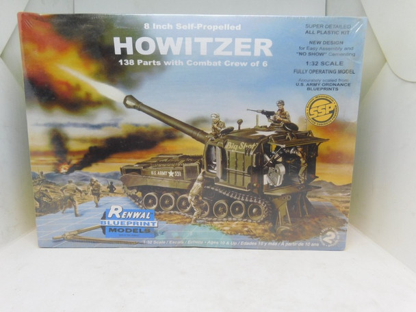 RESALE SHOP - Vintage Renwal Blueprint Models, 1:32 Scale, Howitzer. New in Box.