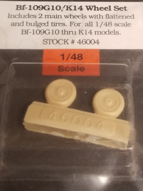 RESALE SHOP - True Details 1/48 2 Main Wheels Flattened/Bulged Tires Bf-109G10/K14 Wheel Set