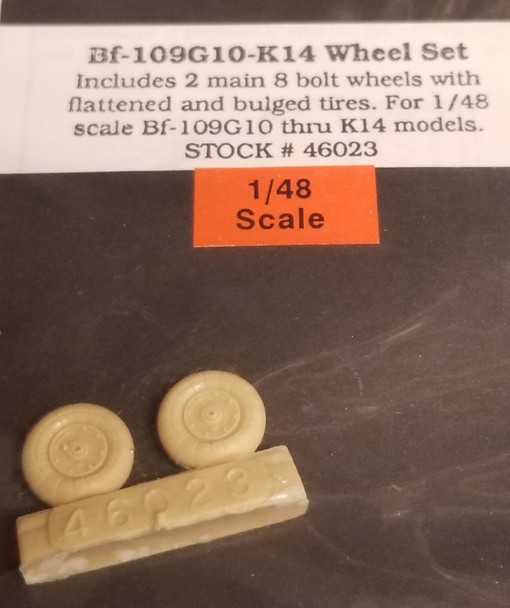RESALE SHOP - True Details 1/48 2 Main/8 Bolt Wheels Flattened/Bulged Tires Bf-109G10-K14