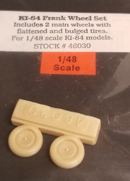RESALE SHOP - True Details 1/48 2 Main Wheels Flattened/Bulged Tires Ki-84 Frank Wheel Set