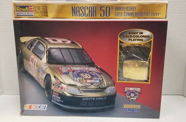 RESALE SHOP - Revell/Monogram 1/24 Nascar 50 Anniversary Gold Commemorative Chevy #85-4130