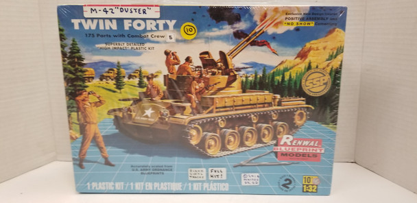 RESALE SHOP - Revell/Monogram Renwal 1/32 Twin Forty 175 Parts with Combat Crew #85-7622