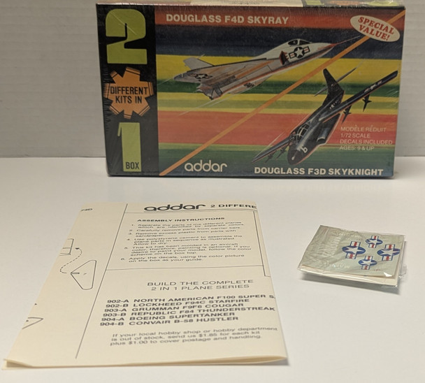 RESALE SHOP - Addar Douglass F4D Skyray Douglass F3D Skyknight 1/72 2 In 1 Kit
