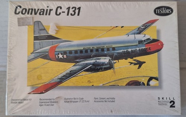 RESALE SHOP - Testors Convair C-131 Samaritan Twin Engine Model Airplane Kit 1:126