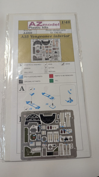 RESALE SHOP - AZ Models Photo Etched Part Set For 1/48 A35 Vengeance A4008