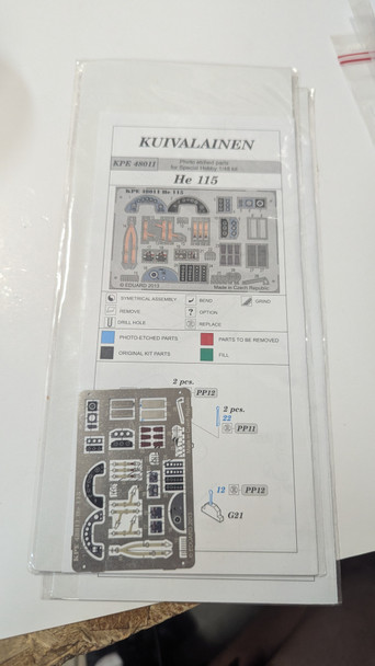 RESALE SHOP - Kuivalainen Photo Etched Part Set For 1/48 Special Hobby He 115 KP48011