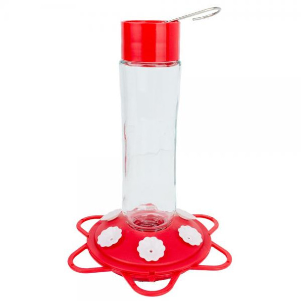OakridgeStores.com | Backyard Essentials - Glass Bottle 10oz Hummingbird Feeder - BE224 645194780248