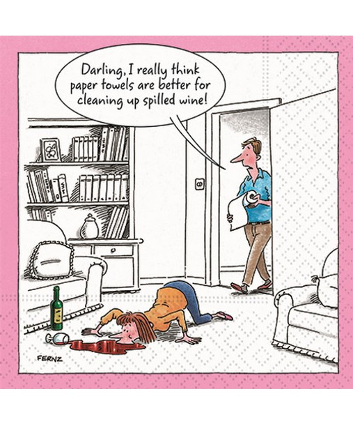 OakridgeStores.com | Design Design - Spilled Wine - Cocktail Napkins Pack of 20 - DESIGN62409466 732296402168