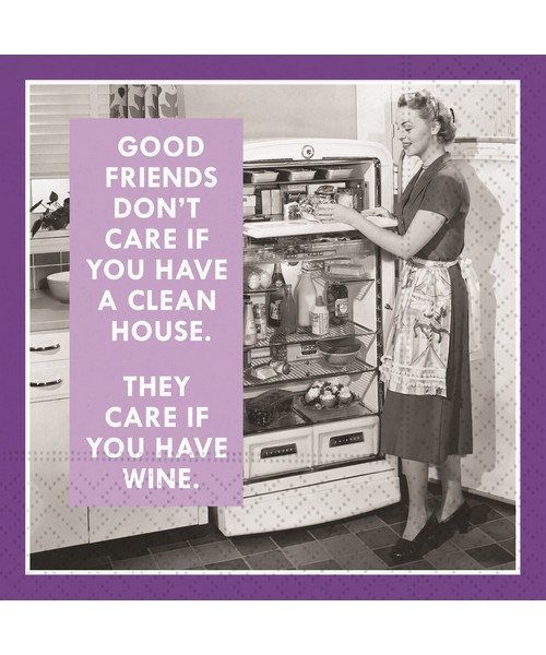 OakridgeStores.com | Design Design - 'They Care If You Have Wine' Cocktail Napkin - 20-Pack - DESIGN62410057 732296423040