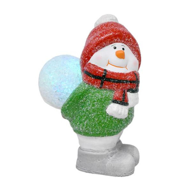 OakridgeStores.com | Gift Essentials - Snowman with LED Snowball on Back - GE3074 645194086135