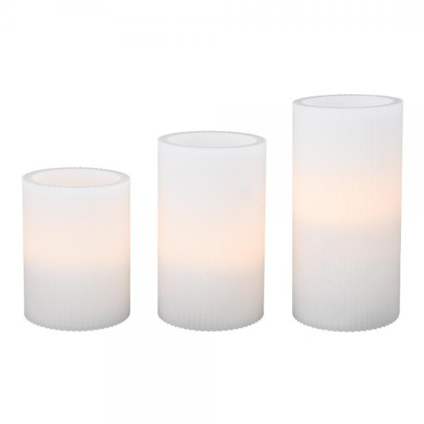 OakridgeStores.com | Gift Essentials - 3 Piece Set Ridged - LED Candles - GE5004 645194086401 OakridgeStores.com | Gift Essentials - 3 Piece Set Ridged - LED Candles - GE5004 645194086401