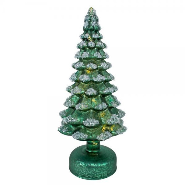 OakridgeStores.com | Gift Essentials - Glass LED Tree - Sage Green - 10 Inches - GE549 645194087743