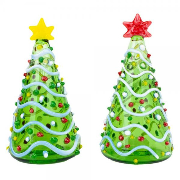 OakridgeStores.com | Gift Essentials - Glass Christmas Tree - Salt and Pepper Shakers Set - GE570 645194087941