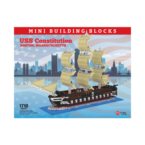 OakridgeStores.com | Impact Photographics - USS Constitution Mini Building Blocks Set - for Teens and Adults IMP90411 802285360486