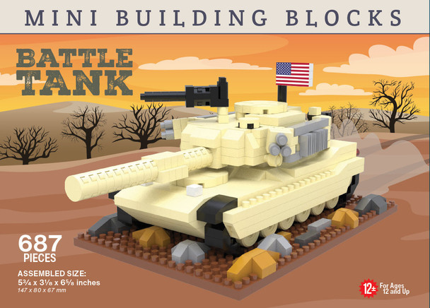 OakridgeStores.com | Impact Photographics - M1A2 Abrams Tank Mini Building Blocks Set - for Teens and Adults - IMP92443 802285425383