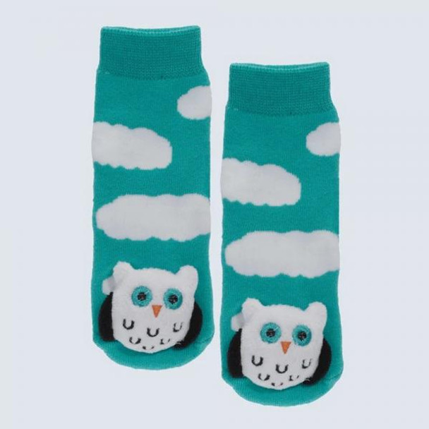 OakridgeStores.com | Messy Moose Socks - Owl Toddler Slipper Socks - MM27032 069202270321