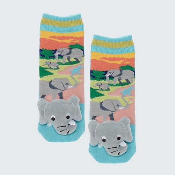 OakridgeStores.com | Messy Moose Socks - Elephant Toddler - Slipper Socks - MM27114 069202271144