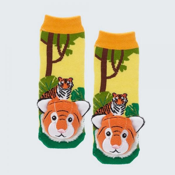 OakridgeStores.com | Messy Moose Socks - Tiger Toddler - Slipper Socks - MM27133 069202271335
