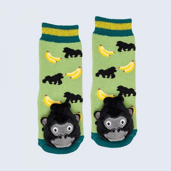 OakridgeStores.com | Messy Moose Socks - Gorilla Toddler - Slipper Socks - MM27146 069202271465