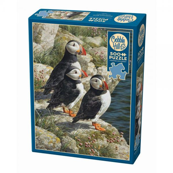 OakridgeStores.com | Cobble Hill - Fishermans Wharf - Puffins - 500 Piece Puzzle - OMP45052 625012450522