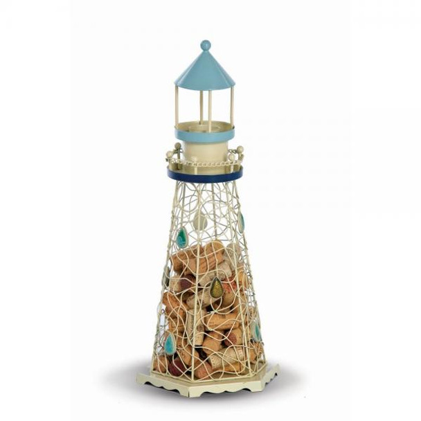 OakridgeStores.com | Oak and Olive - Cork Caddy Lighthouse - Hand Sculpted Metal - PSA-650LH 807348126924