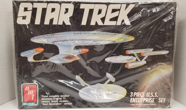 RESALE SHOP - AMT/ERTL 1/2500 Star Trek 3 Piece U.S.S. Enterprise Set #6613