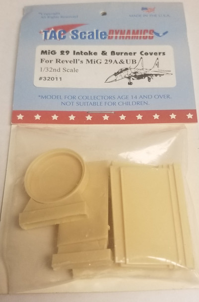 RESALE SHOP - Tac Scale Dynamics #32011 MIG29 Intake/Burner Cover (Revell MIG29 A/UB) 1/32