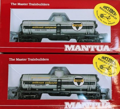 RESALE SHOP - Lot of 2 Mantua HO Scale Ethyl 35' Tank Cars #732-660 - Preowned