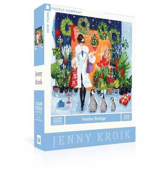 OakridgeStores.com | New York Puzzle Company - Jenny Kroik Festive Bodega - 500 Piece Jigsaw Puzzle for Family Game Nights by Jenny Kroik - NPZJK2534 840291703767