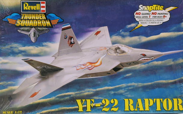 RESALE SHOP - Revell Thunder Squadron SnapTite 1:72 YF-22 Raptor Plastic Model Kit #1186