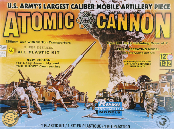 RESALE SHOP - Renwal 1:32 280mm Atomic Cannon Plastic Model Kit #7811