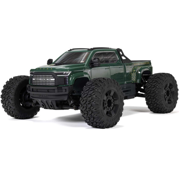 OakridgeStores.com | ARRMA 1/10 Green  BIG ROCK 4X4 223S BLX Brushless RTR RC Truck with DSC - Battery & Charger Required ARA4312V4T2 5052127048644