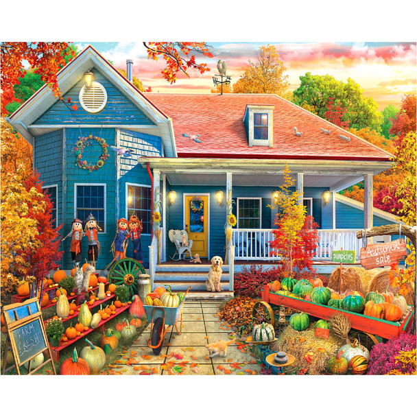 OakridgeStores.com | White Mountain - Autumn House -  1000 Piece Jigsaw Puzzle 1870PZ 724819267163