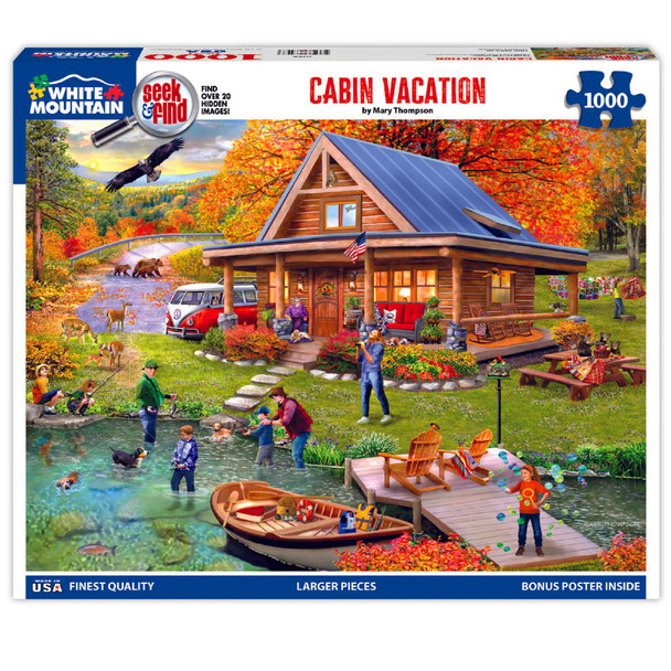 OakridgeStores.com | White Mountain - Cabin Vacation Puzzle 1000   Piece Jigsaw Puzzle - 2089 724819269464