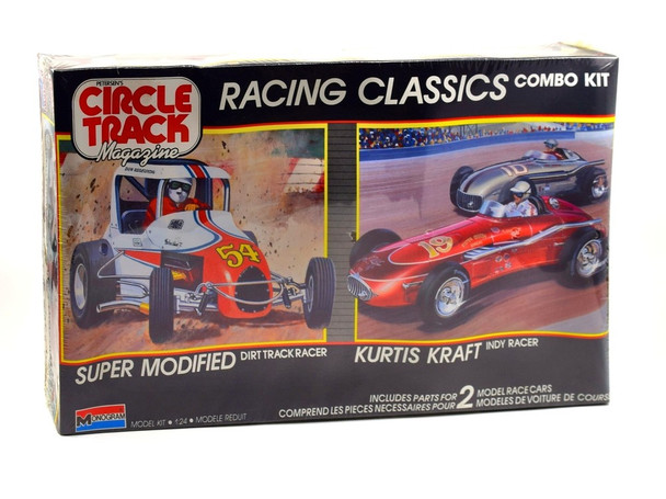 RESALE SHOP - Monogram Circle Track Kurtis Kraft & Super Modified 1/24 Two Model Kit VTG c1988