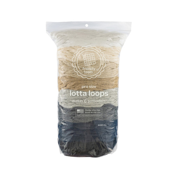 OakridgeStores.com | Friendly Loom - Lotta Loops - Neutral Colors - PRO 10" Loom Refill Pack  - F558N