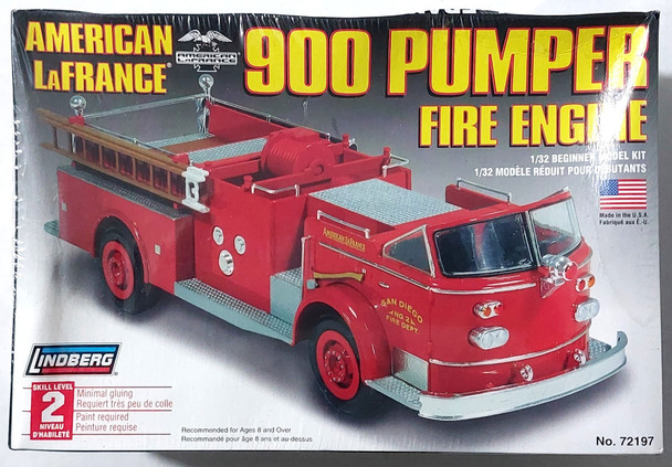 RESALE SHOP - Lindberg American LaFrance 900 Pumper Fire Engine 1/32 Model Kit c2007- NOB