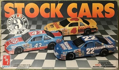 RESALE SHOP - AMT Marlin #22, Petty #43, Irvan #4, Stock Cars 1:25 3pk Model Kit c1992