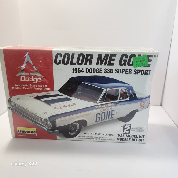 RESALE SHOP - Lindberg Color Me Gone 1964 Dodge 330 Super Stock Model Car c1996