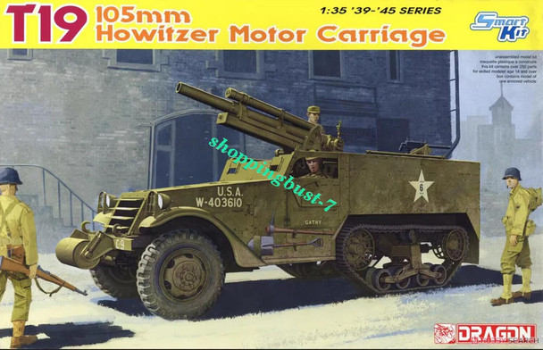 RESALE SHOP - DRAGON T19 105mm Howitzer Motor Carriage 1:35 Model Kit c2009