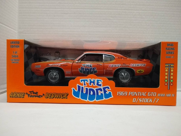 RESALE SHOP - Ertl '69 Pontiac GTO The Judge Arnie "The Farmer" Beswick 1:18 DieCast c2000