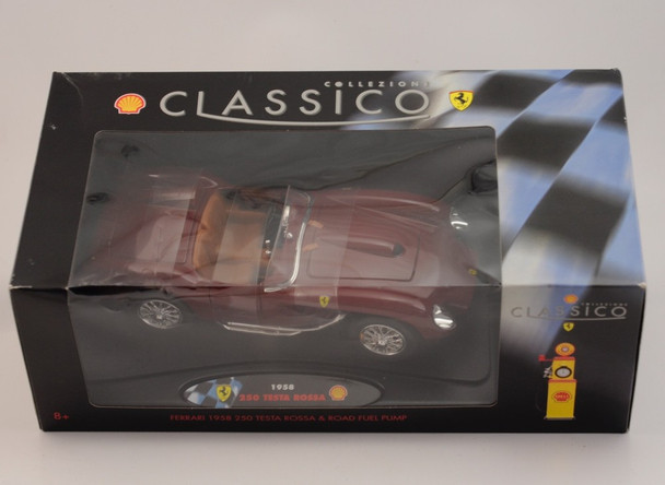 RESALE SHOP - Shell Classico '58 Ferrari 250 Testa Rossa & Shell Fuel Pump 1:18 Die Cast