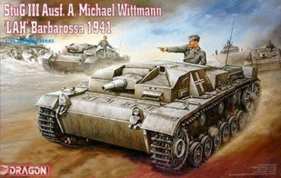 RESALE SHOP - Dragon Stug III Ausf A Michael Wittmann Barbarossa 1:35 Tank Model Kit c1996