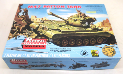 RESALE SHOP - Revell/Renwal M47 Patton Tank w/Crew of 5 - 1:32 Model Kit c2014