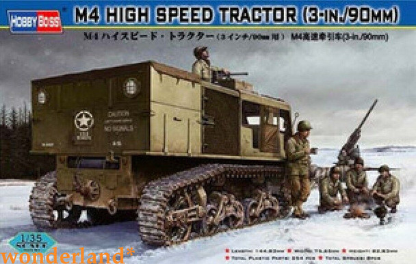 RESALE SHOP - Hobbyboss M4 High Speed Tractor 3-in./90mm 1:35 Military Model Kit c2007